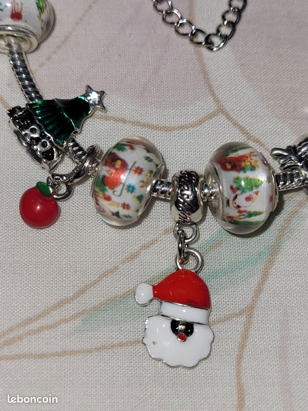 Bracelet complet de Noël – 20 cm – 11 charms + chaîne de sécurité (image 4)