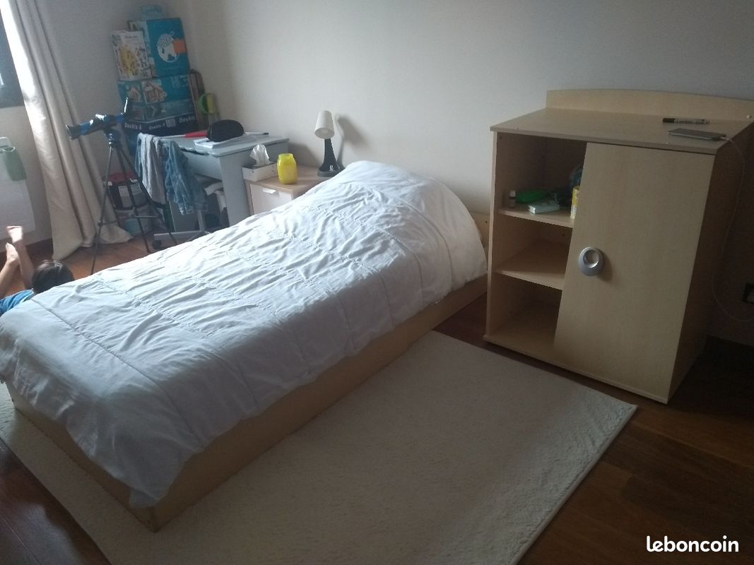 Berceau avec table à langer convertible en lit enfant + meuble (image 1)