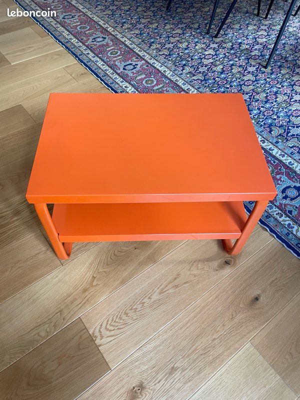 Table basse orange vintage (image 2)