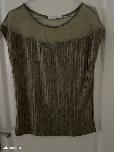 Tee shirt vert brillant Promod - Taille XS (image 1)