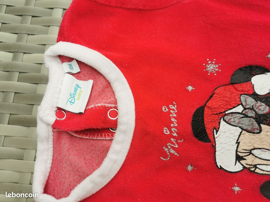 Pyjama / Pyjama-combinaison Noël Minnie Disney Baby — 18 mois (image 2)