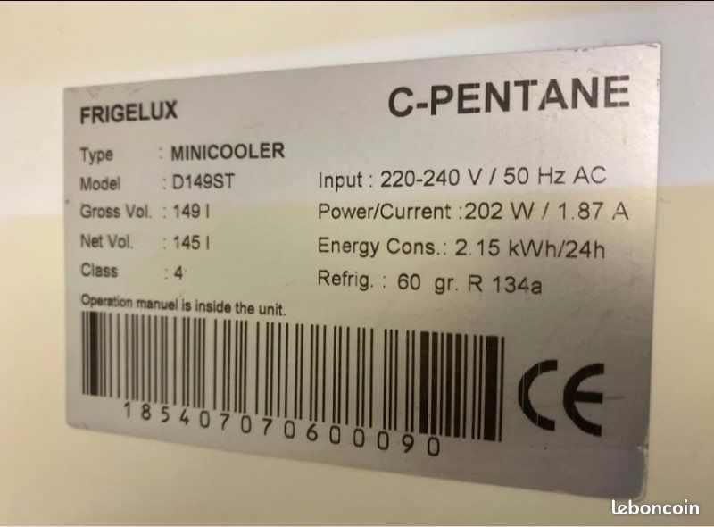 Arrière bar ou à poser sur le comptoir réfrigéré | 1 Porte battante et vitrée | 128 Litres (image 3)