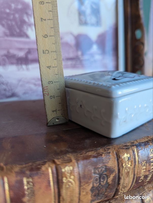 Boite à bijoux en porcelaine émaillée pierrot vintage années 70 | Selency