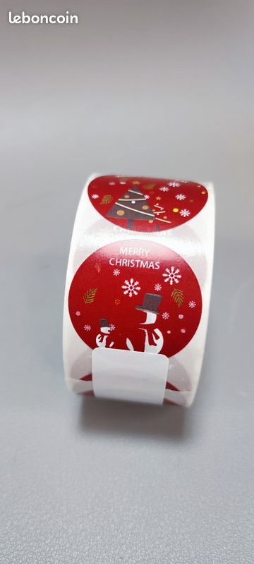 Lot De 500 Autocollants De Noël De 3,8 Cm Pour Enveloppes, 3 Motifs