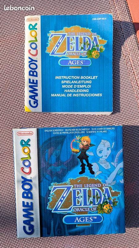 Boite vide + notice the legend of zelda oracle of ages game boy color (image 1)