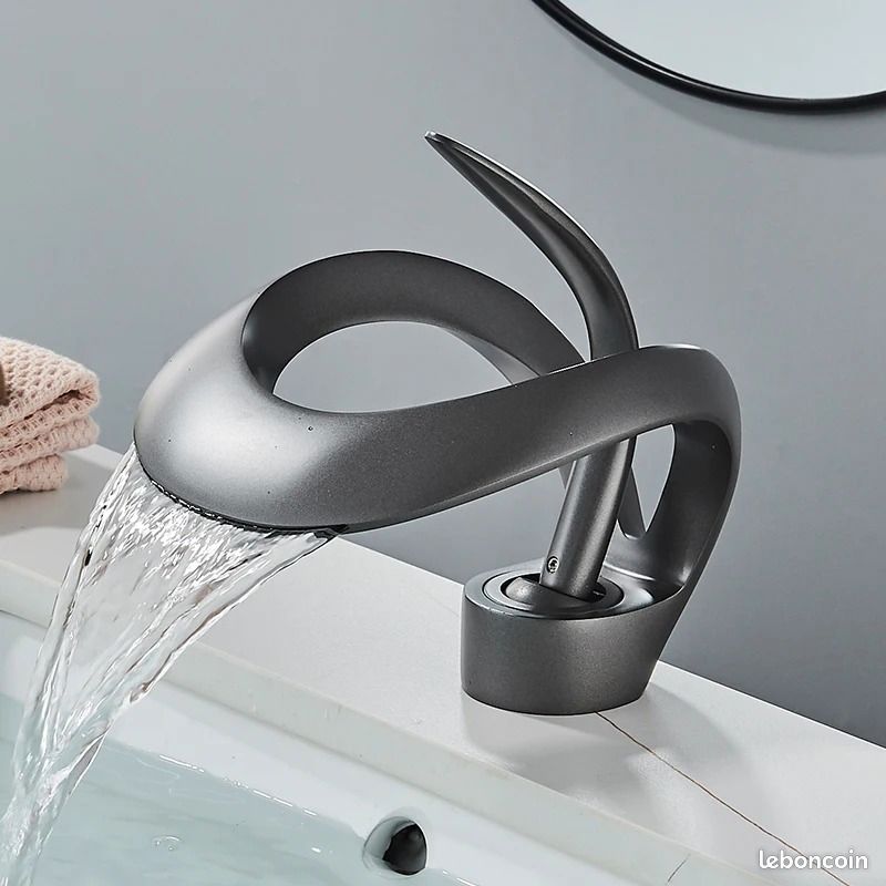 Lababo Rules Robinet de lavabo cascade design mitigeur à poignée unique pour évier ...