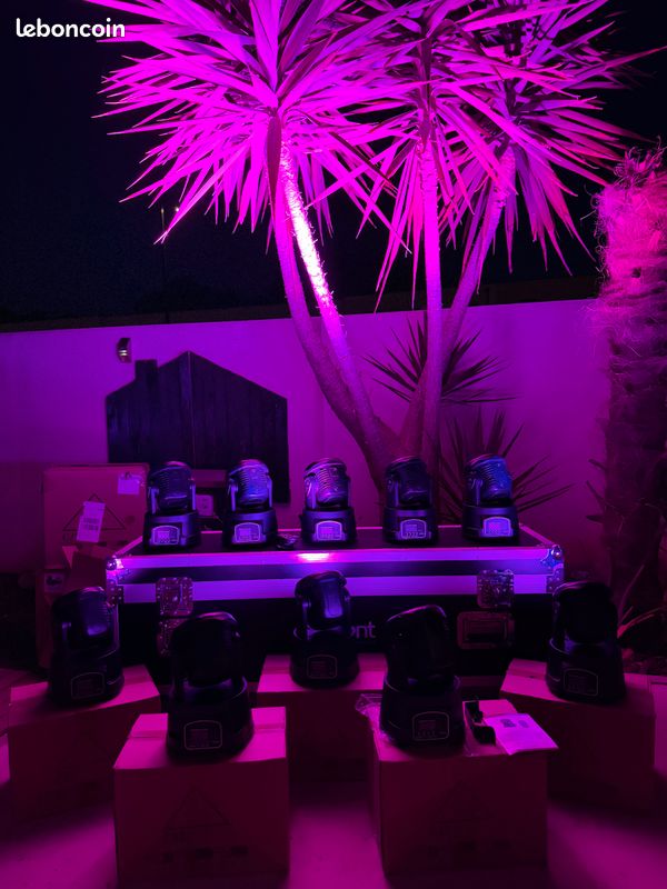 24 lyres wash 105w avec télécommande RGBW sous garantie dmx jeux de lumière led mouvant moving head dj soirée (image 5)