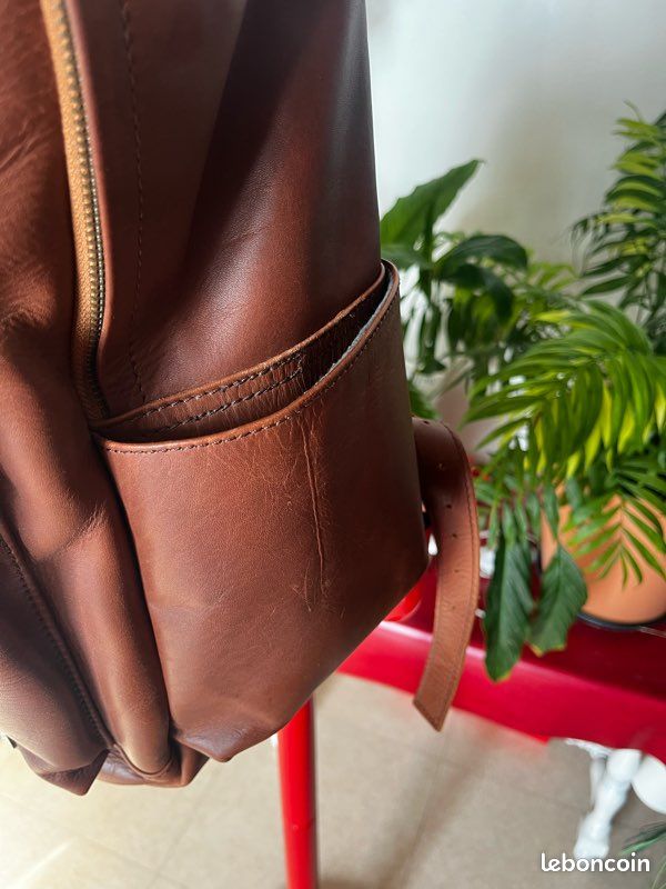 Sac à dos en cuir Mahi Leather + housse de transport offerte - Très bon état (image 9)
