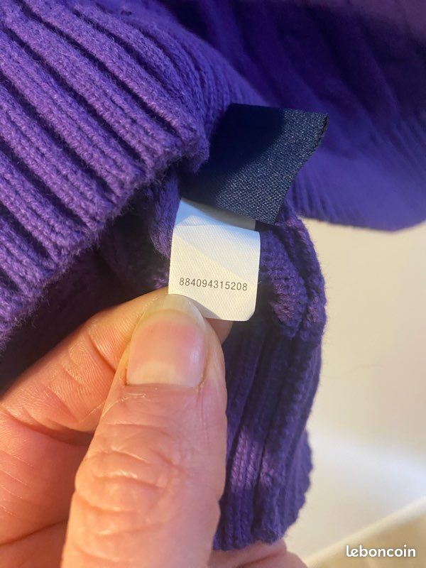 Pull Col V Violet Et Noir Chaps Taille XL - Neuf Avec étiquettes, Pour Femme