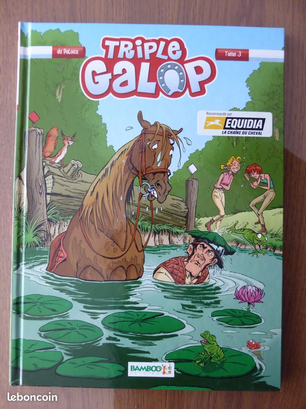 BD Du Peloux sur Triple galop T03 (EO + dédicace) (image 2)