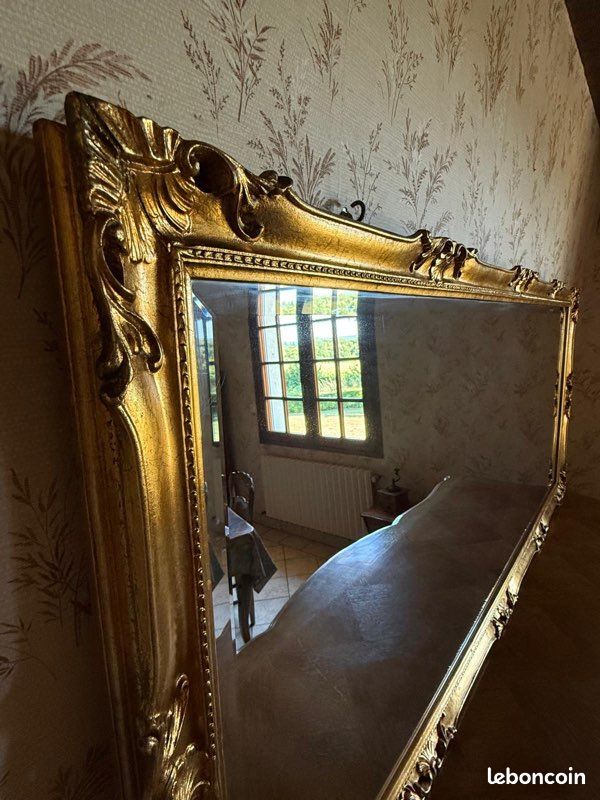 Grand miroir dorée style baroque (image 2)