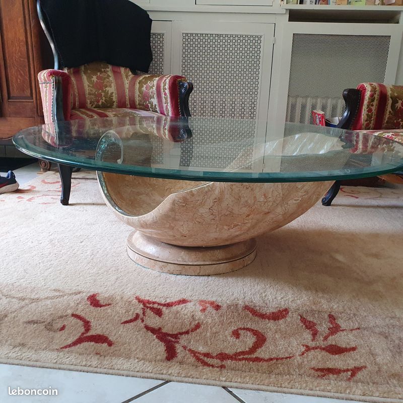 Table basse de salon coquillage (image 1)
