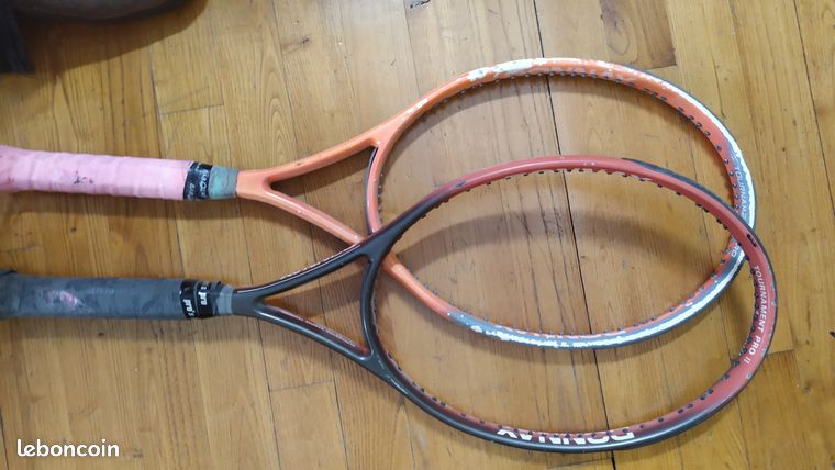 Lot de 2 anciennes raquettes de tennis Donnay (1) - Collection