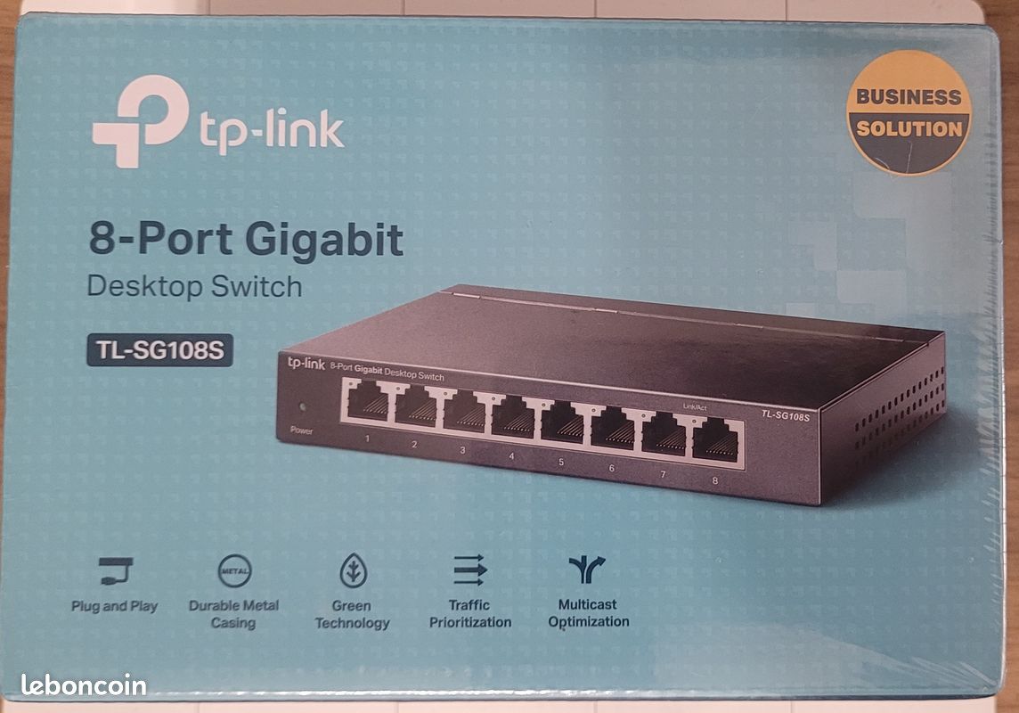 Switch TP-LINK 8 ports Gigabit TL-SG108S neuf sous blister (image 1)