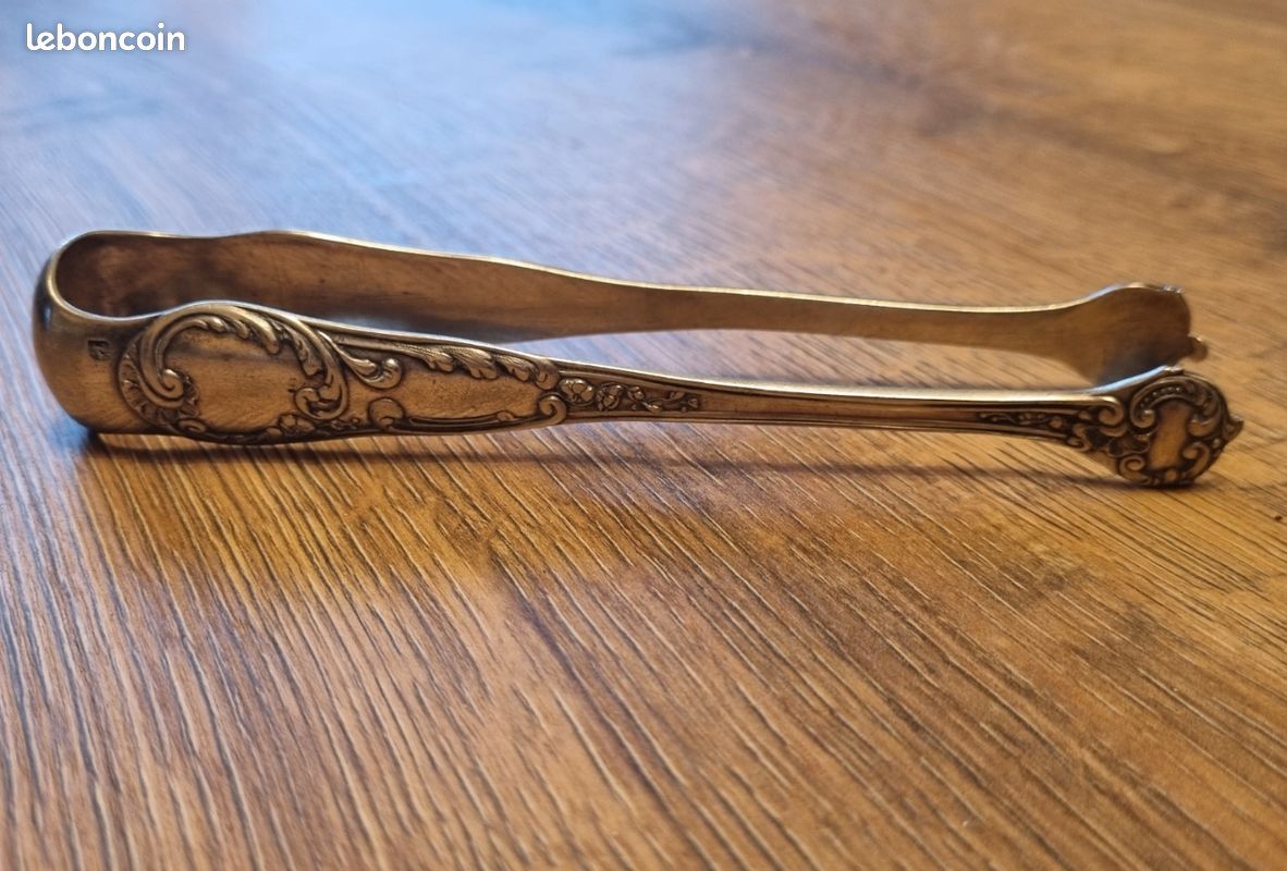 Pince à sucre ou glaçons en argent Ercuis , antique