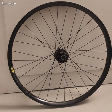 Roue Avant VTT Mavic X223 26 Pouces - Jante Disque Noir Rétro, Moyeu Marin