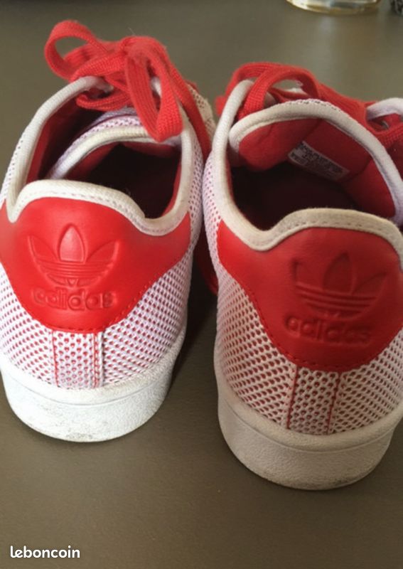 Baskets adidas superstar rouge et blanc - Chaussures