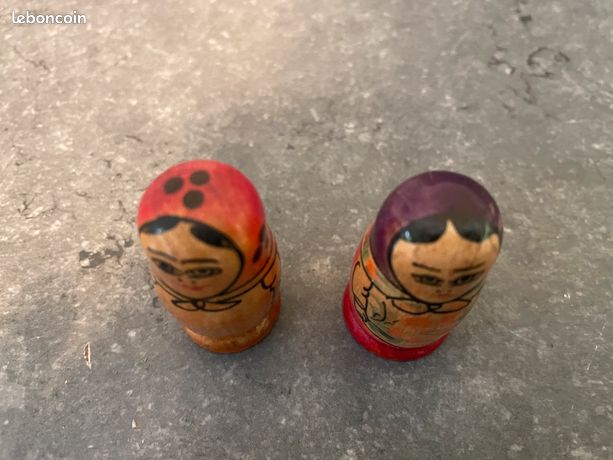 Poupées Russes Matriochkas – 7 Pièces – Vintage URSS – Années 1960 – 15 Cm
