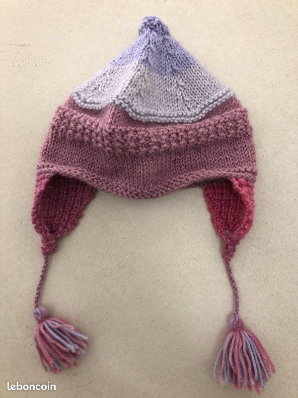 Bonnet fille 2/3 ans rose (image 2)