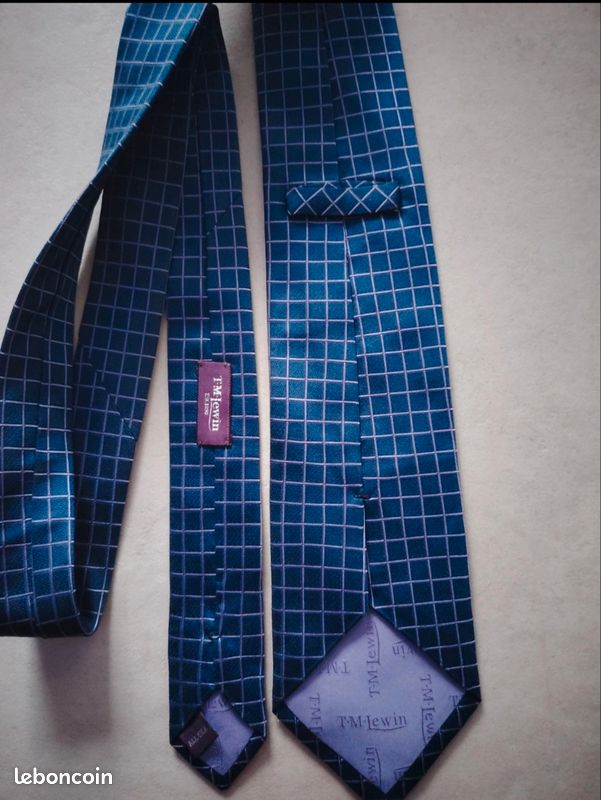 Cravate Homme T.M. Lewin Neuve - 100% Soie - Multi-couleurs - Avec étiquettes