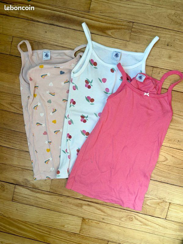 Lot De 3 Chemises à Bretelles Fille Petit Bateau - Coton Bio Oeko-Tex, Confort Et Douceur