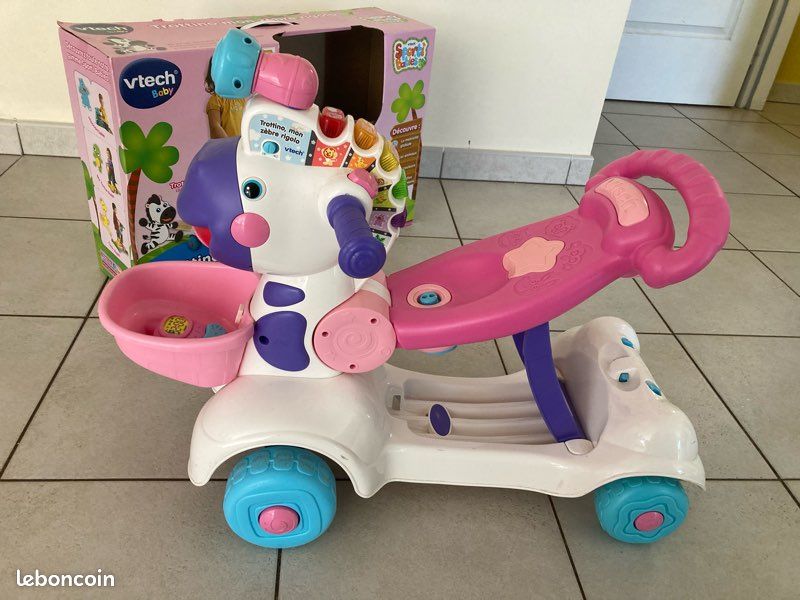 Porteur Trotteur En Vtech Maxi Trotti Loco En Vtech Baby Rose