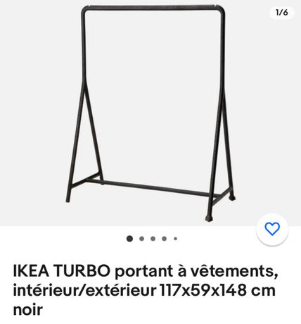 TURBO Portant, intérieur/extérieur, noir - IKEA