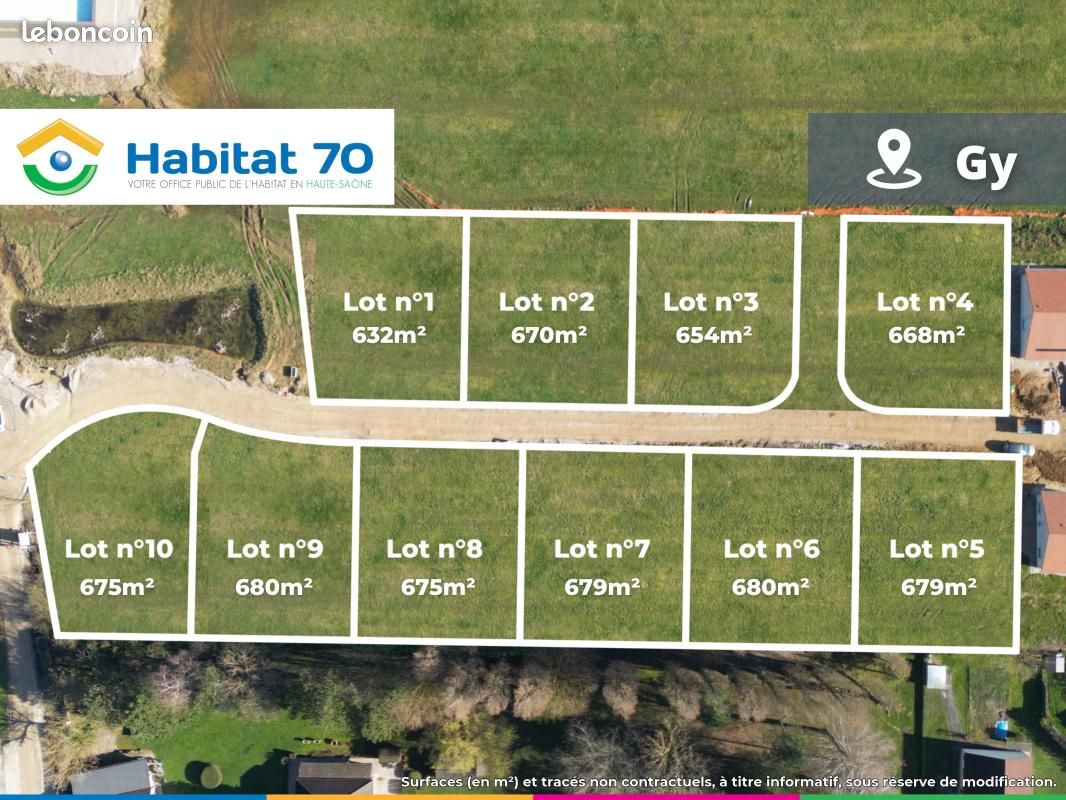 Terrain 632 m² · à Gy · 35 392 €