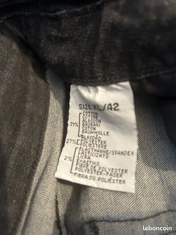 Jeans noir délavé femme t.42 (image 5)