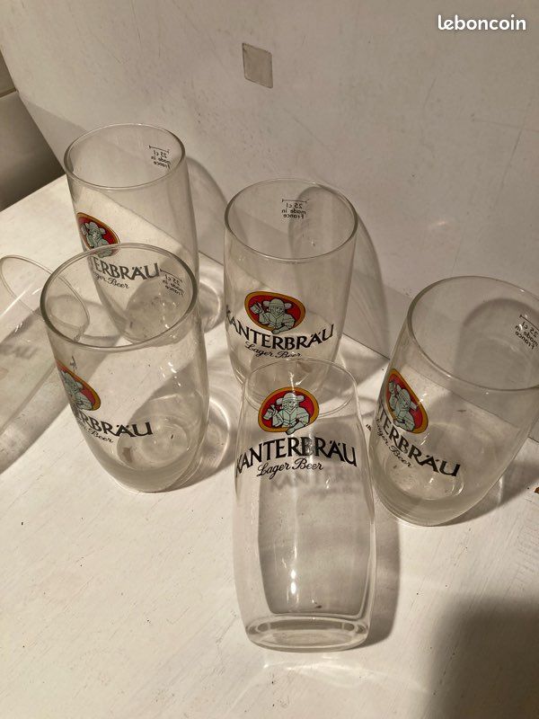 6 verres à bière KANTERBRÄU Neufs (image 3)