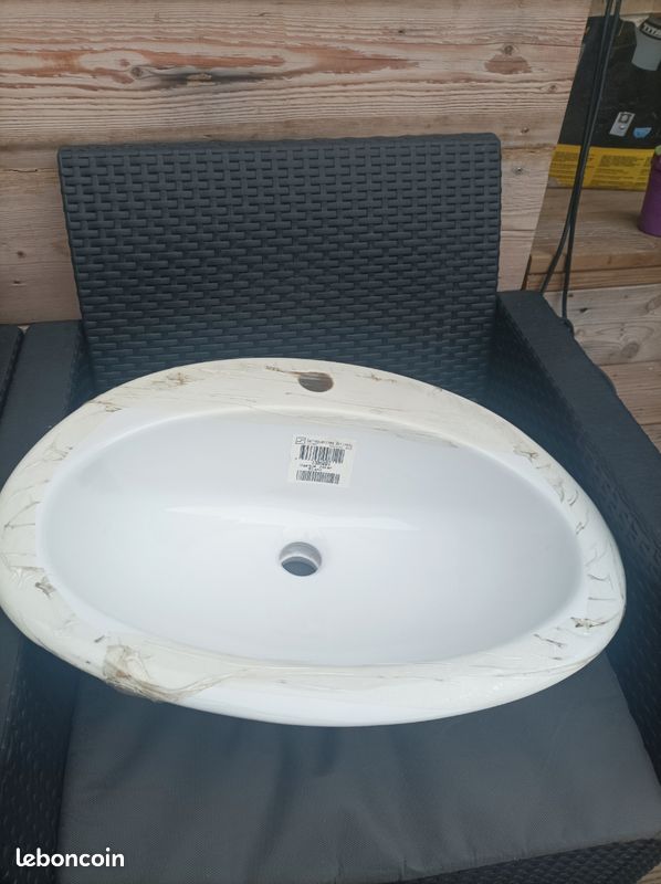 Vasque porcelaine blanc (image 1)