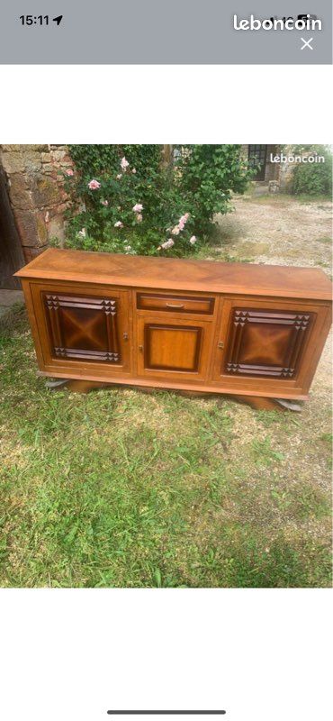 TBE joli buffet ancien en bois massif (image 1)