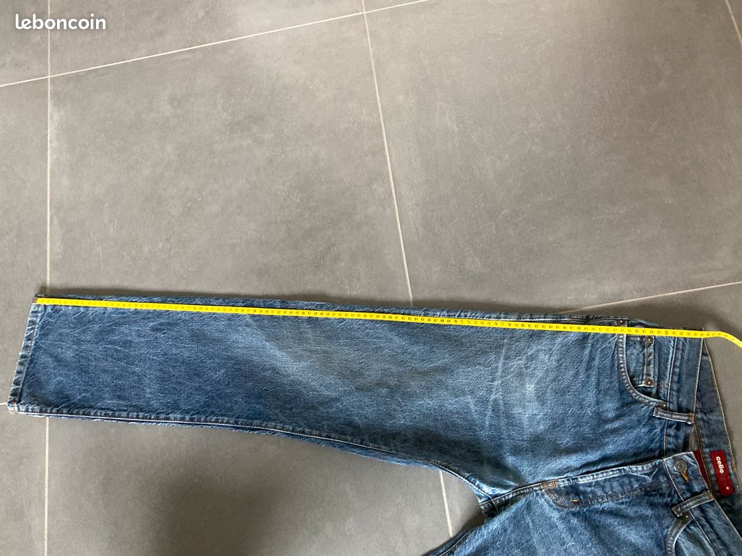 Jeans Celio Pour Homme - Taille 40 (W30 L30), Bleu, Coupe Droite, Occasion Très Bon état