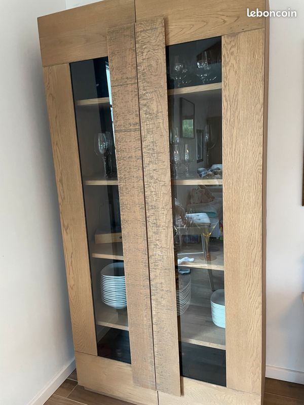 Table bois carrée 140cm + console vaisselier 100cm (image 3)