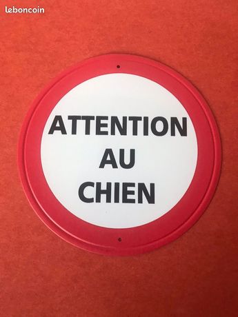 Panneau Métal Vintage "Mon Chien Court" - Décoration Humour Pour Portail Ou Intérieur