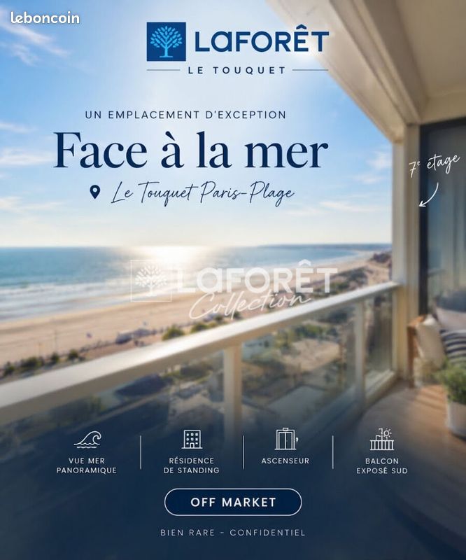 Appartement 3 pièces 80 m² · au Touquet-Paris-Plage · 80 m² · 1 155 000 €