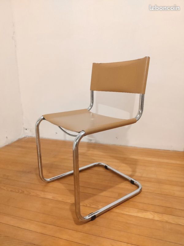 6 Chaises design cuir tube chromé (image 2)
