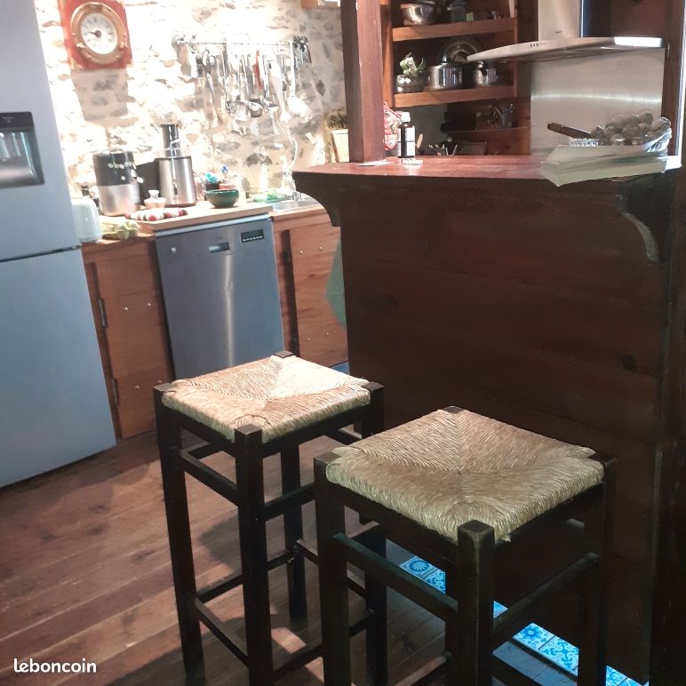 2 tabourets de bar droits (image 1)