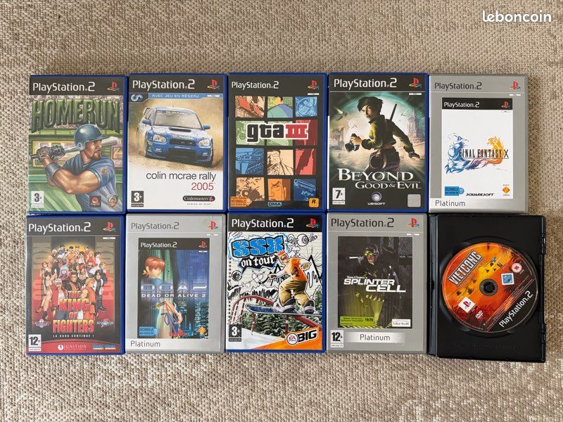 Lot 10 Jeux PS2 - GTA III, FF X, Beyond Good & Evil... (image 1)