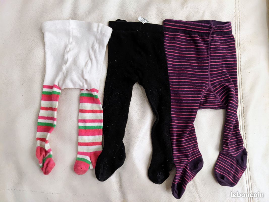 Lot de 3 collants DPAM Obaibi 6-9 mois (image 1)