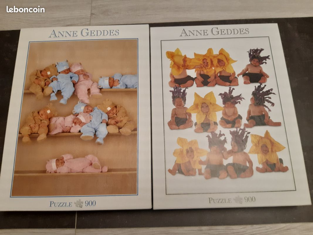 2 puzzles anne geddes bébés 900 pièces (image 1)