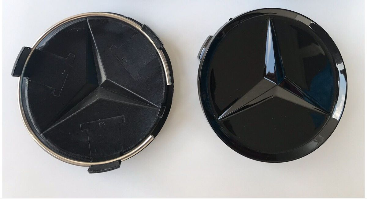 4 Logo Emblème Mercedes Jante Cache Moyeu Centre De Roue 75mm - Équipement  auto
