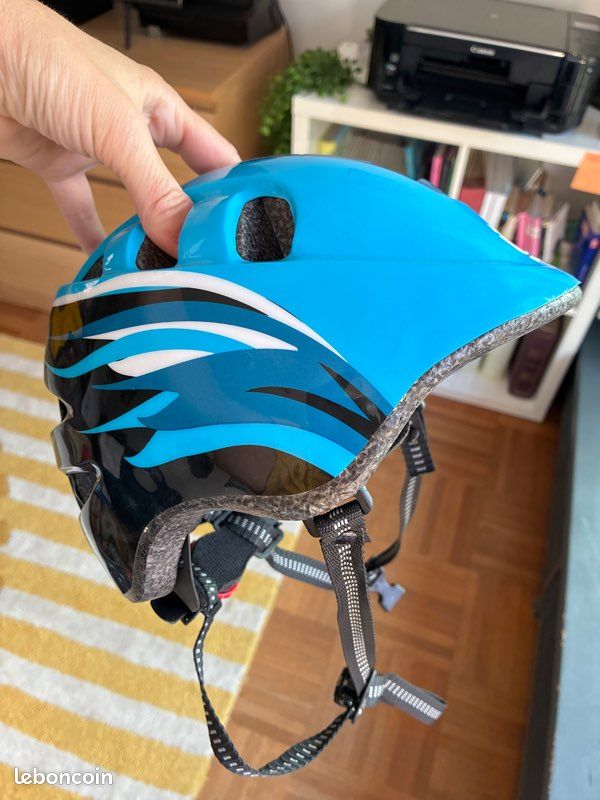 Casque vélo enfant 52-56cm bleu (image 1)