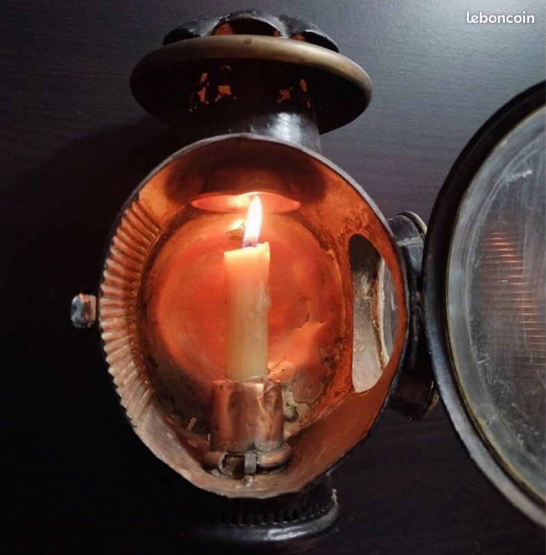 ANCIENNE GRANDE LAMPE à Pétrole en Cuivre pour suspension EUR 20,00