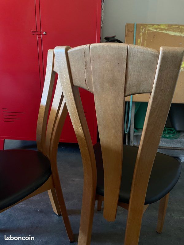 Table Seltz Fagus + 4 chaises assorties - Ameublement