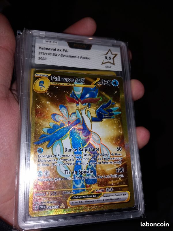 Carte Pokmon Palmaval Ex FA Gold 273/193 EV Paldea PCA 9.5 - Collection