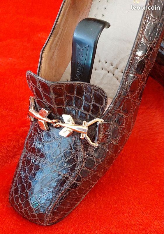 Mocassin vintage cuir croco (image 2)