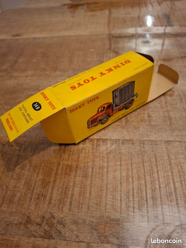 DINKY TOYS ATLAS PLATEAU BERLIET & CONTAINER REF 34B IN BOX NEUF sans documents