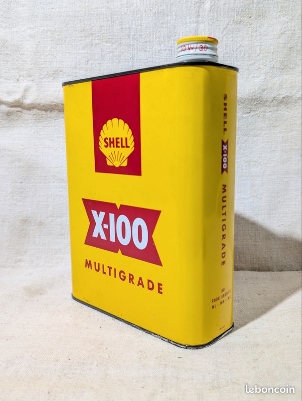 Ancien bidon d'huile SHELL X 100 (image 4)