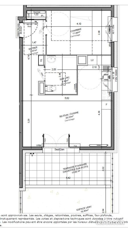 Appartement 2 pièces 45 m² · à Échirolles · 45 m² · 452 €